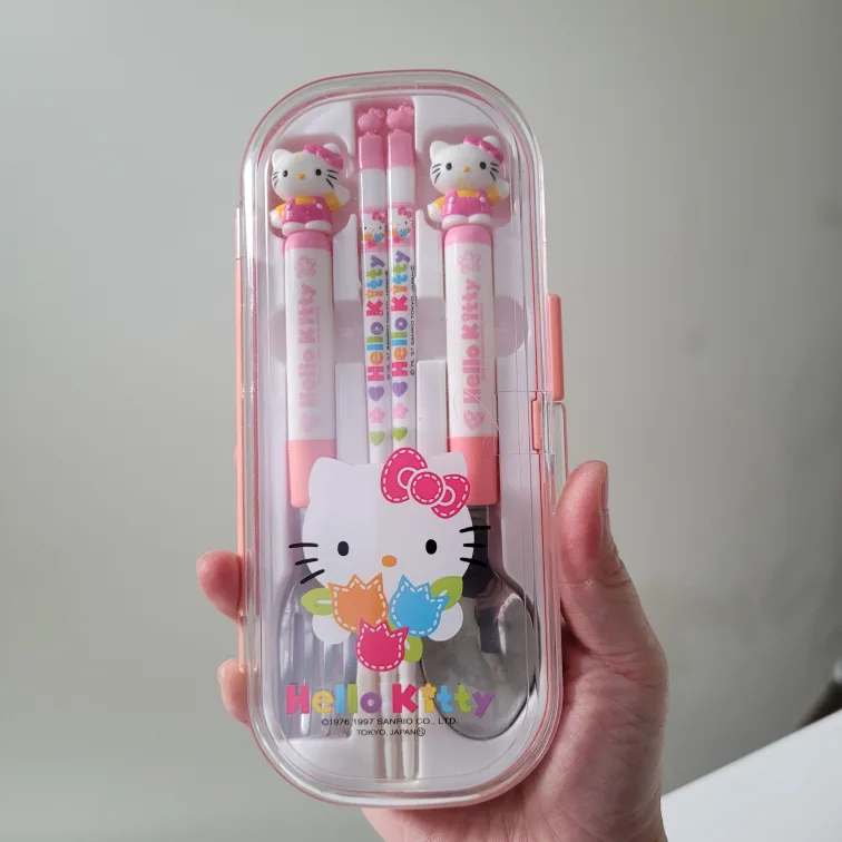 Japan Hello Kitty Stainless Utensils Set thumbnail