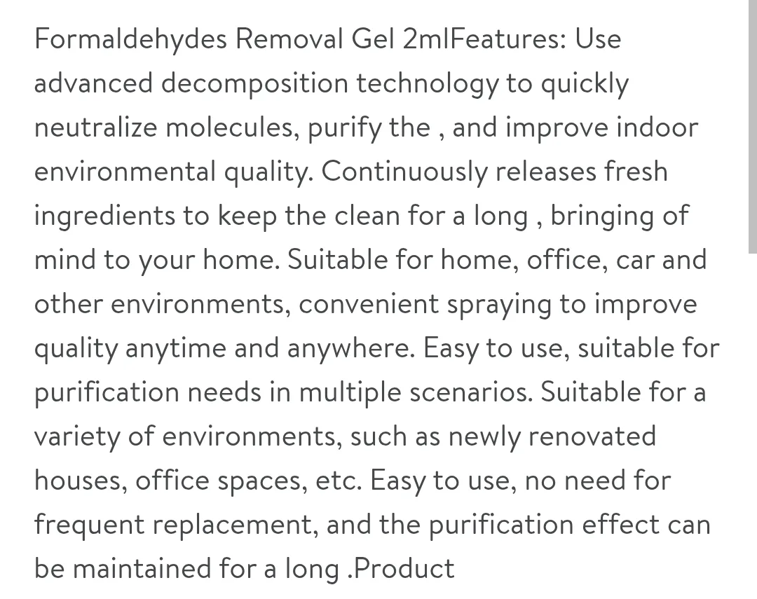 Ultra Formaldehyde Purifying Gel image indicator(3)