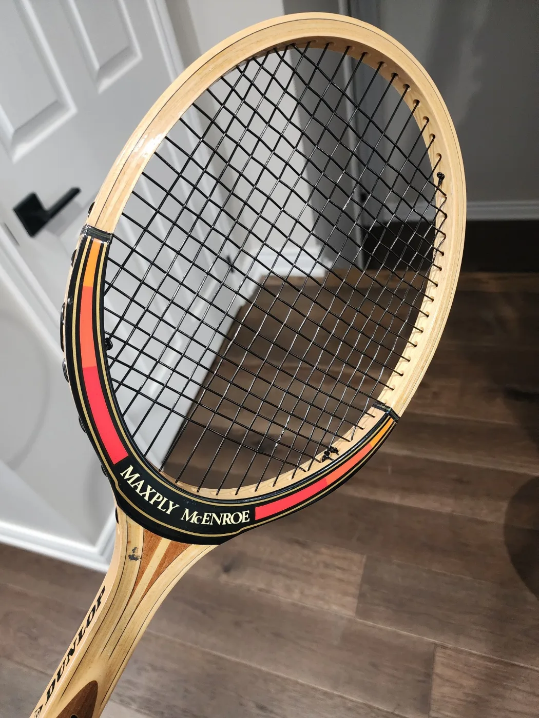 Vintage Dunlop Maxply McEnroe Wooden Tennis Racket image indicator(4)