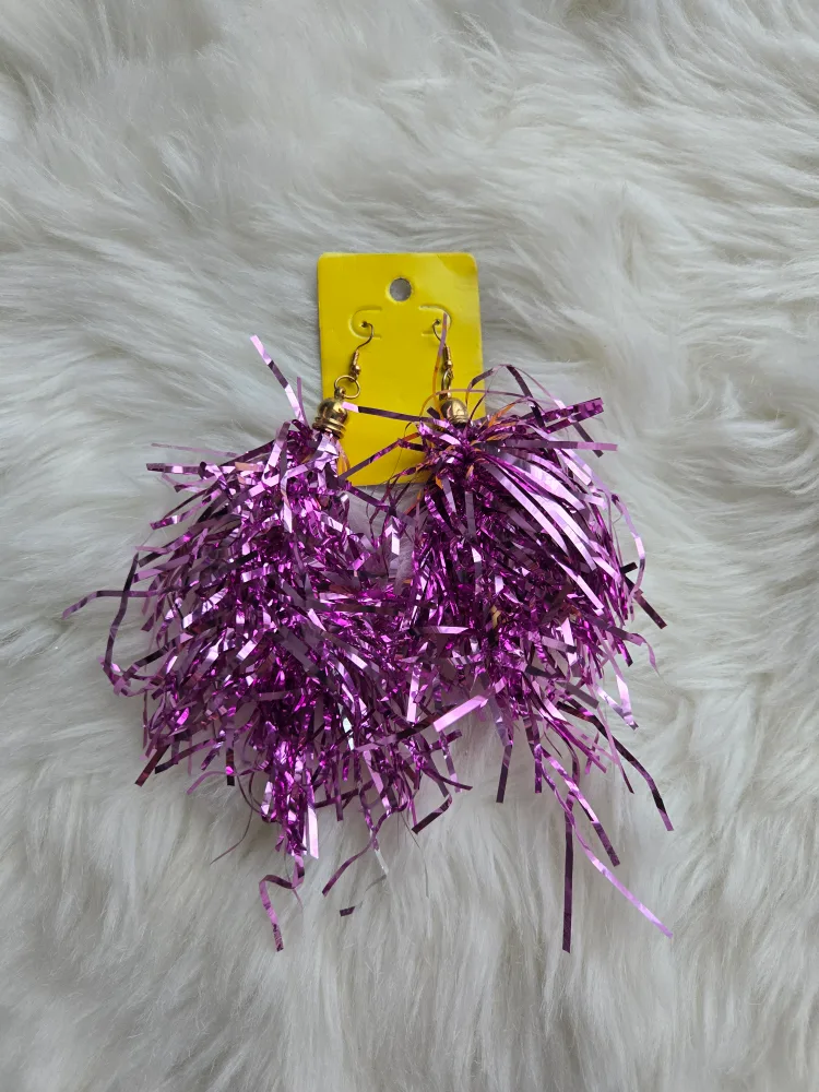 Purple Tassel Earrings thumbnail