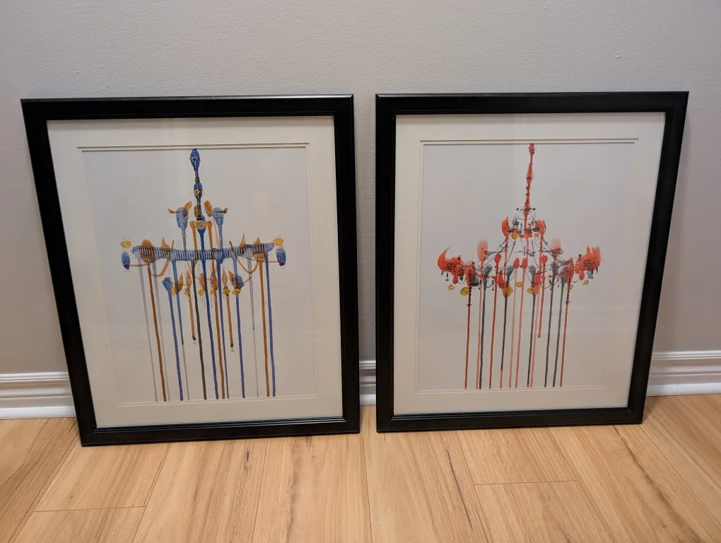 Framed Chandelier Art Prints - Set of 2 thumbnail