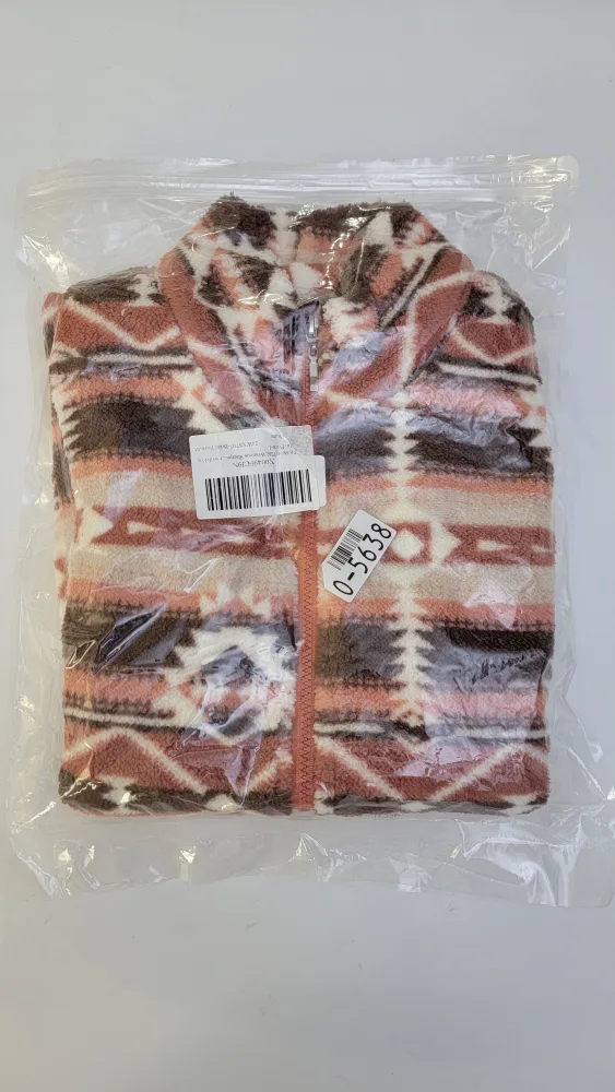 Women's Sherpa Fleece Vest Jacket (M) Boho Print | Sleeveless image indicator(3)