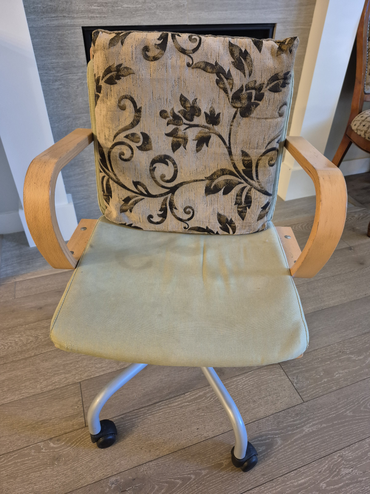 Office Chair with Floral Back