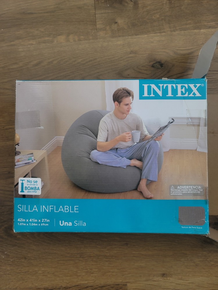 Intex Inflatable Beanless Bag Chair - Gray - photo 2
