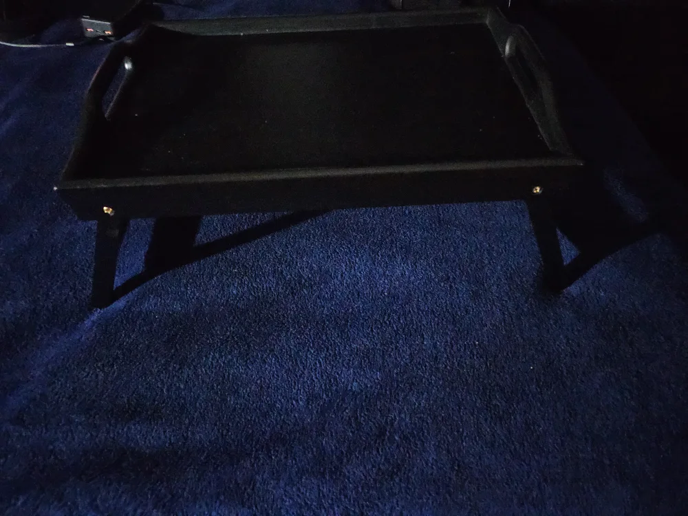 Small Black Bed Tray with Folding Legs image indicator(2)