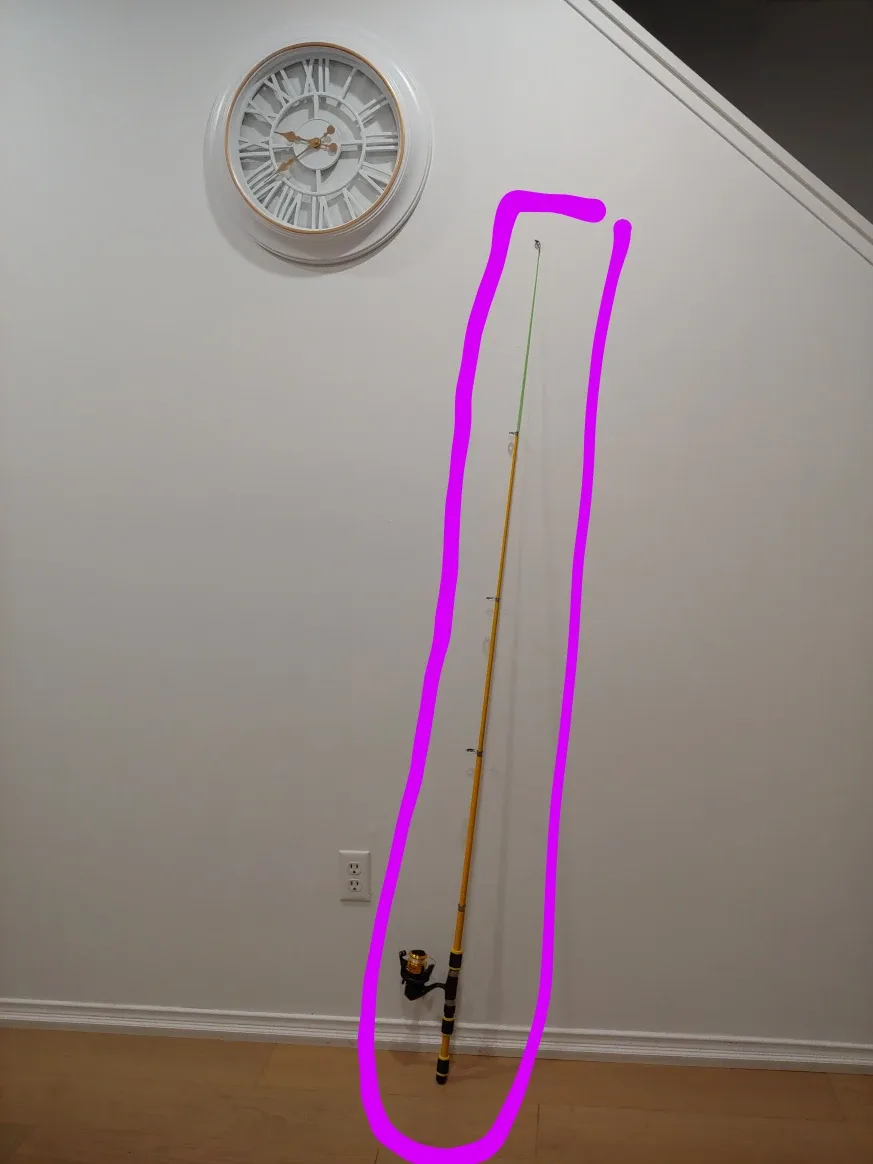 Fishing Rod Glass Fiber w Reel with Lures Combo w Carrying Bag image indicator(7)