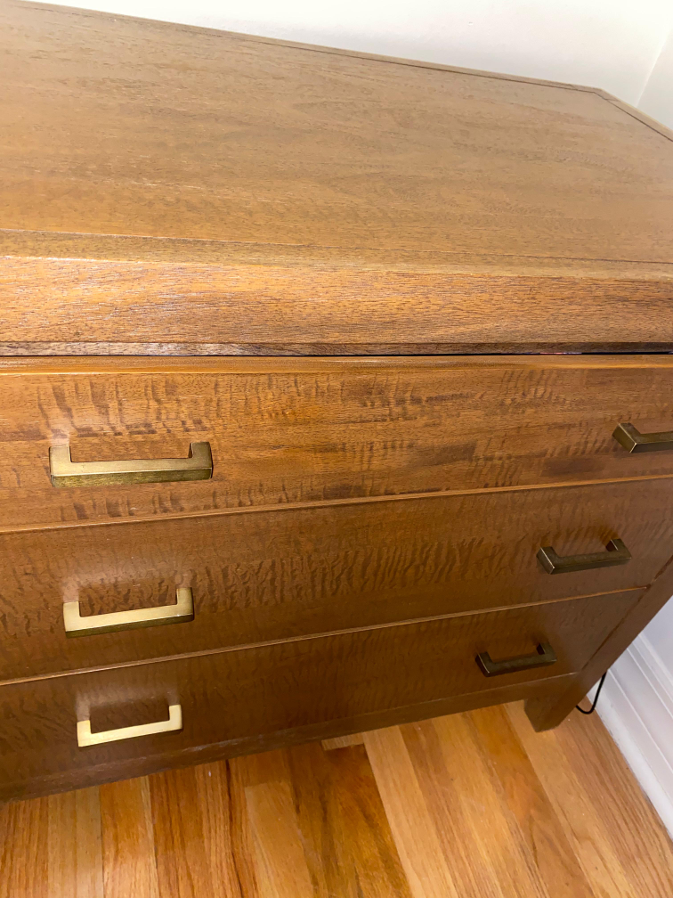 Crate & Barrel Dawson Light Brown Wood 3-Drawer Chest - photo 2