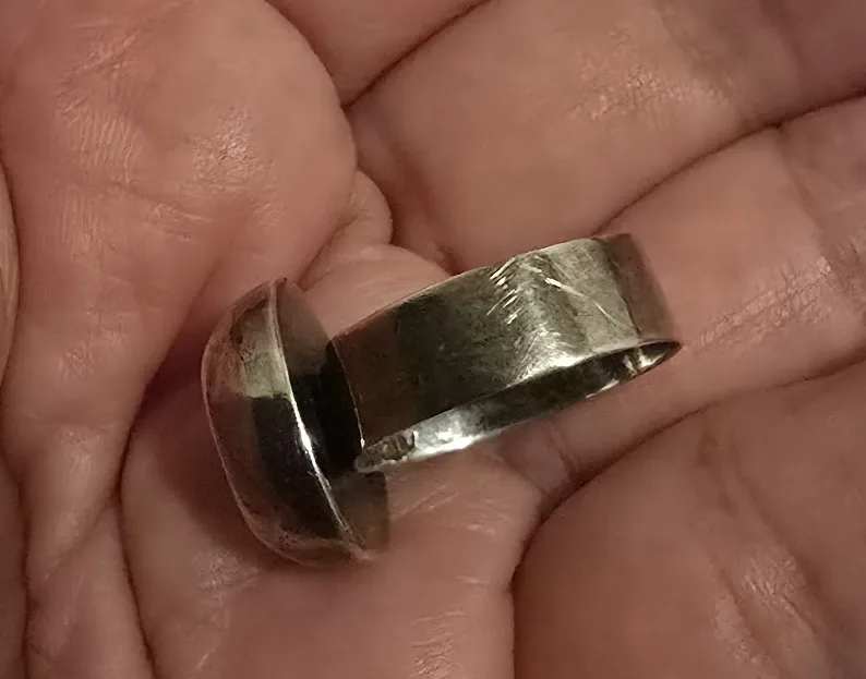 Vintage Sterling Silver Ring with Red Stone image indicator(2)