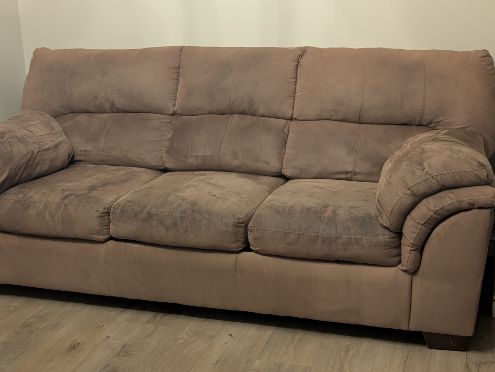 Brown Fabric Sofa