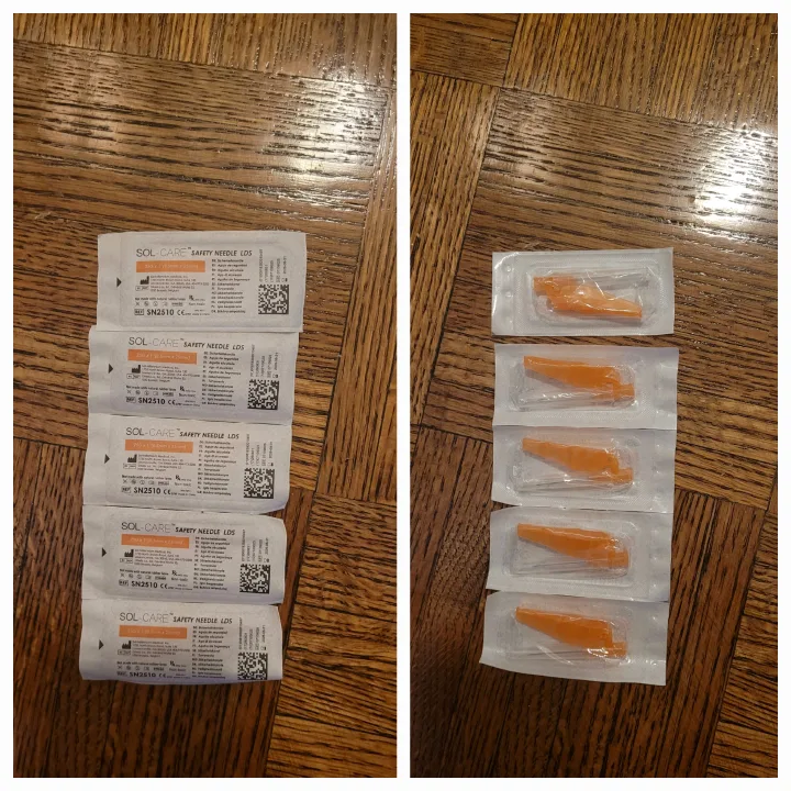 5 sealed SOL-CARE Safety Needles 🇨🇦🍁 thumbnail