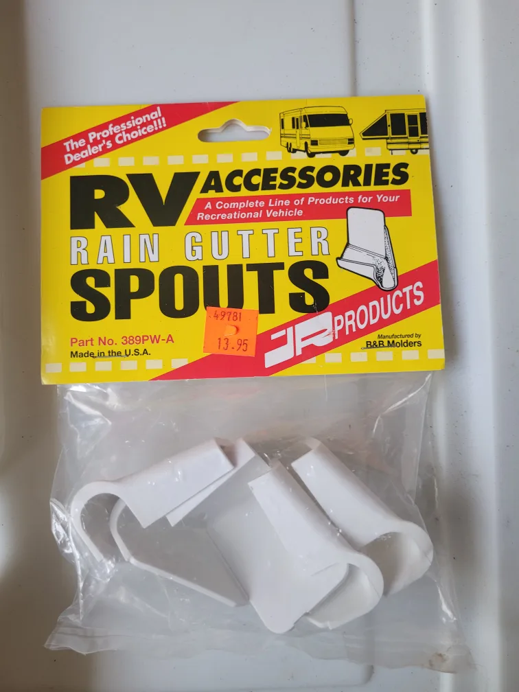 RV Accessories Rain Gutter Spouts - New in Package thumbnail
