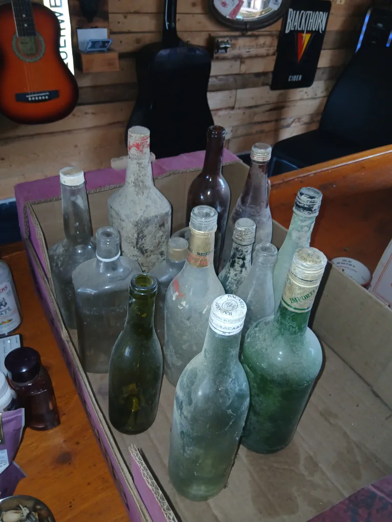 Vintage Assorted Empty Bottles thumbnail