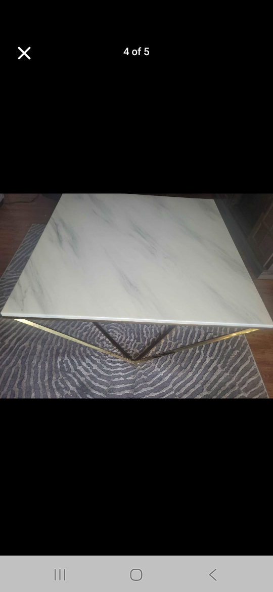 Marble Top Coffee Table - 36 Inch Square