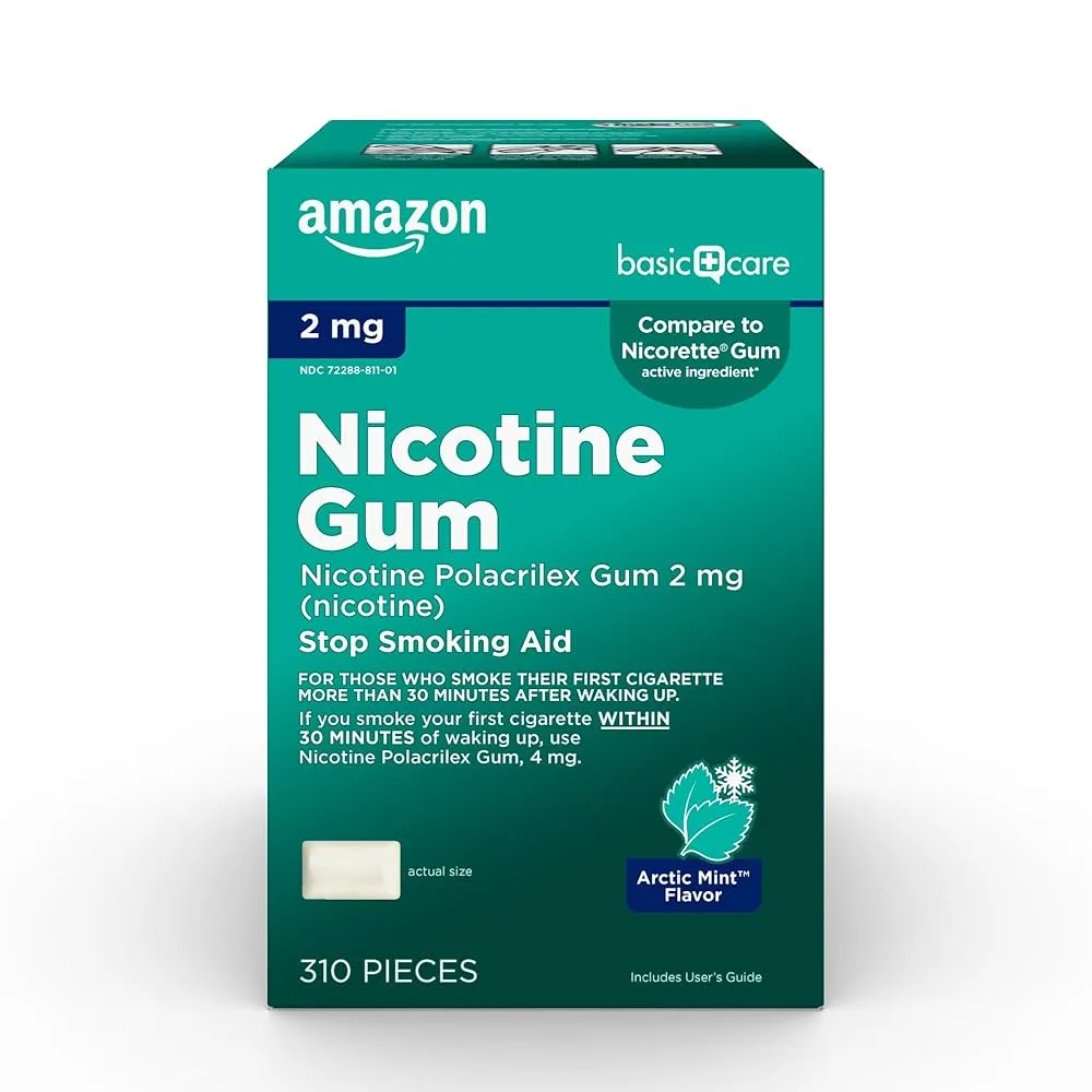 Amazon Basic Care Nicotine Polacrilex Gum 310 Count thumbnail