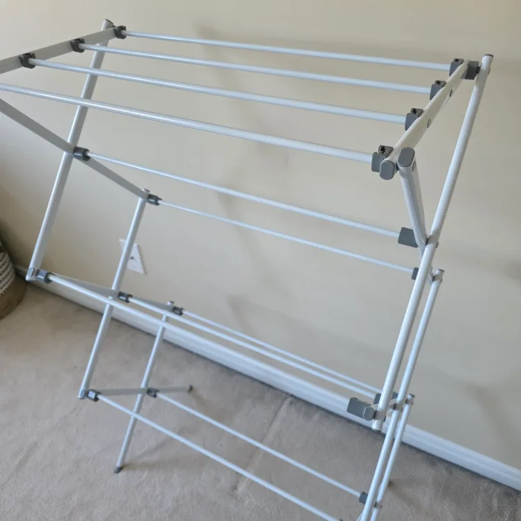 White Folding Clothes Drying Rack image indicator(2)