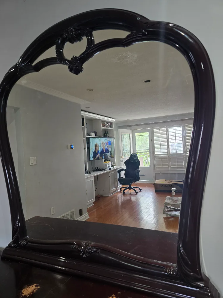 8 Drawer Vintage Dresser with Mirror - Dark Wood image indicator(9)