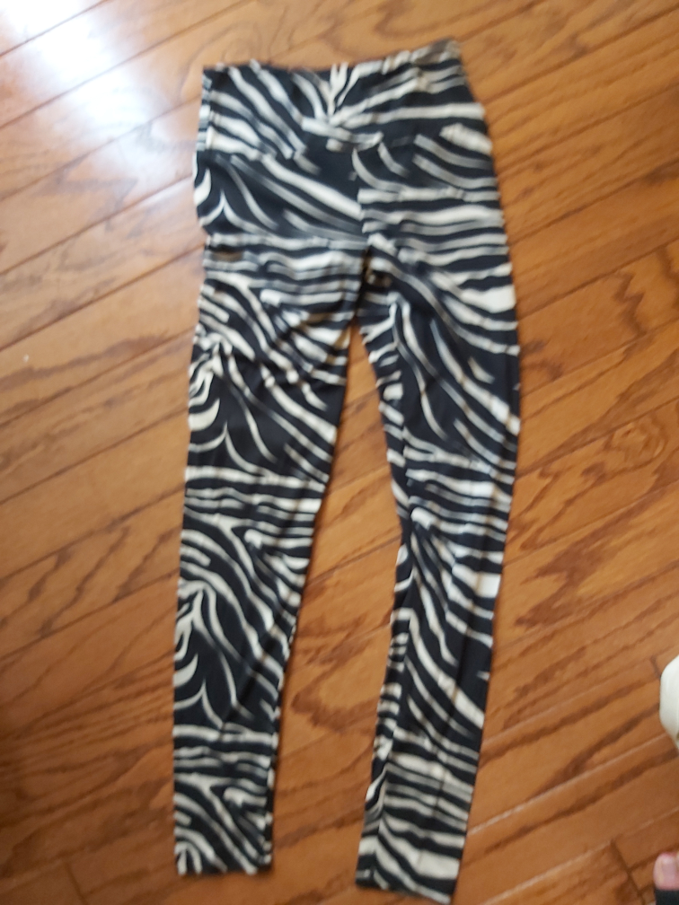 ReVamped XS Zebra Print Leggings