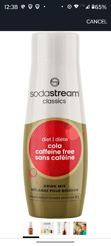 SodaStream Diet Cola Caffeine Free Drink Mix thumbnail