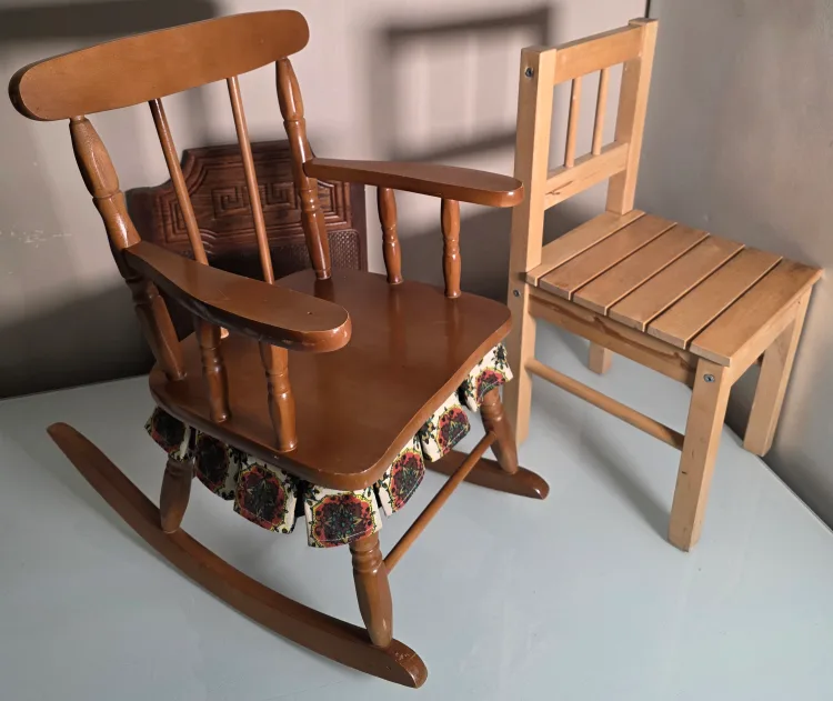 Wooden Children's Rocking Chair & Small Chair image indicator(2)
