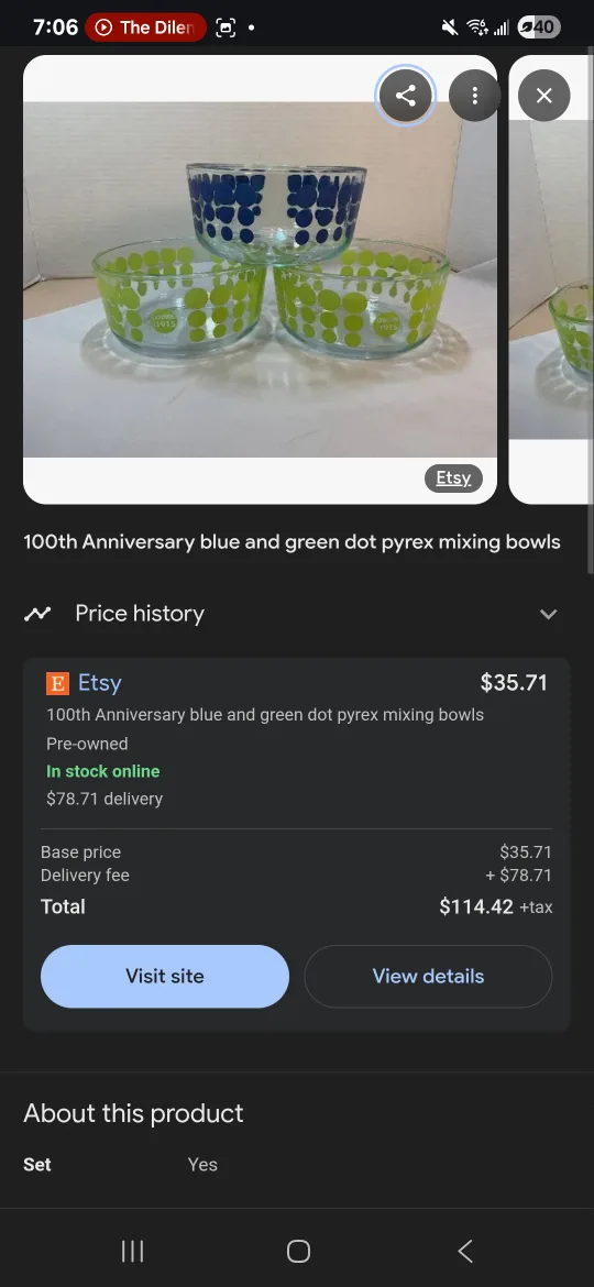 Pyrex 100th Anniversary Mixing Bowls - Set of 5 image indicator(4)