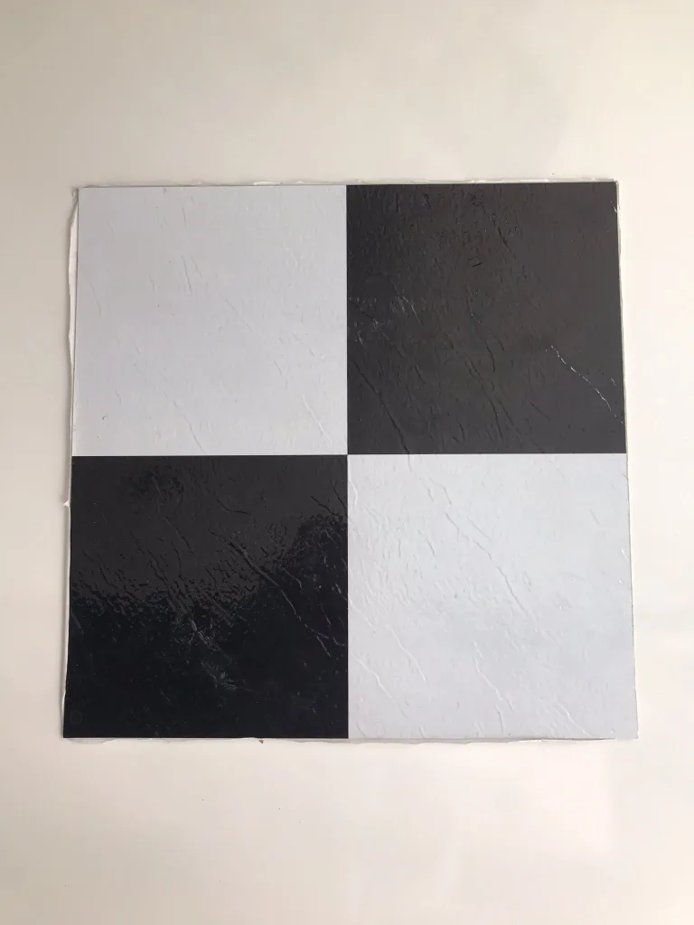Black & White Checkerboard Tile laminate floor