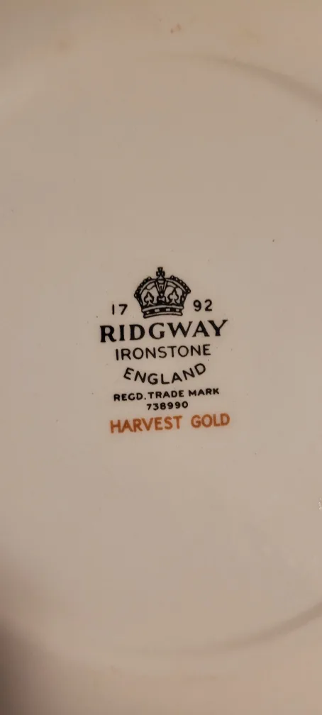 3  Ridgway Ironstone plates - Harvest Gold Pattern 🇨🇦🍁 image indicator(4)