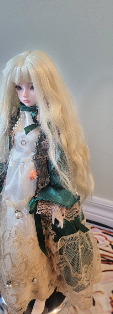1/4 bjd blonde wig - fit 15cm to 18.5cm head - photo 2