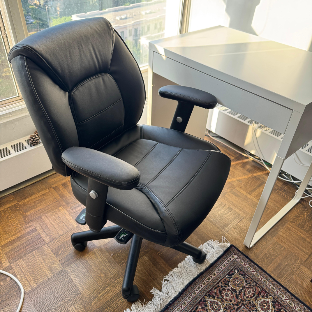 Black Leather Task Chair