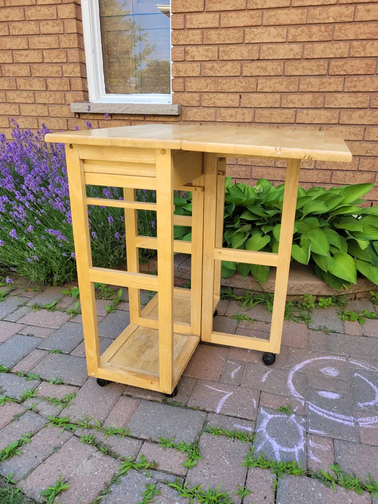 Wooden Kitchen Cart with Drawers image indicator(4)