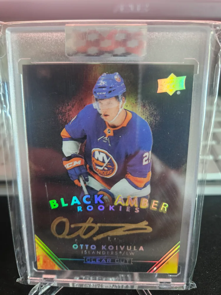 Otto Koivula Upper Deck Black Amber Rookie Card thumbnail