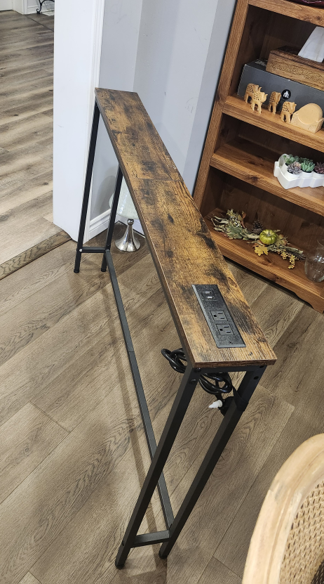Narrow Console Table with Power Outlets - photo 2