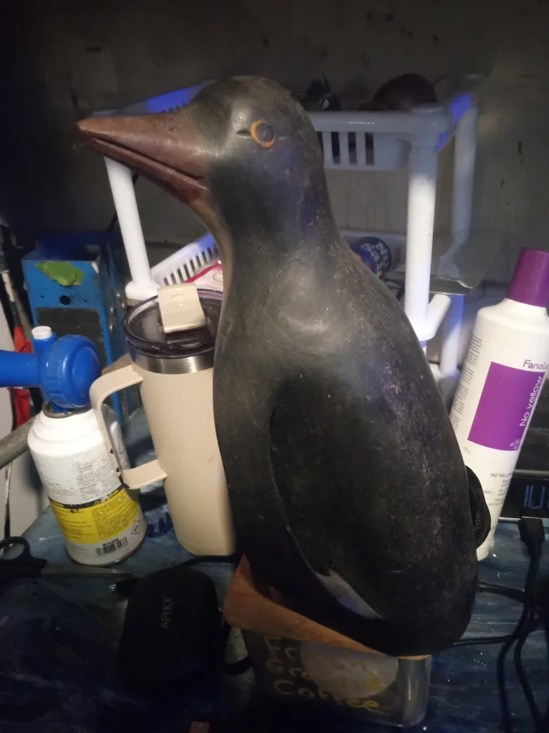 Wooden Penguin Figurine thumbnail