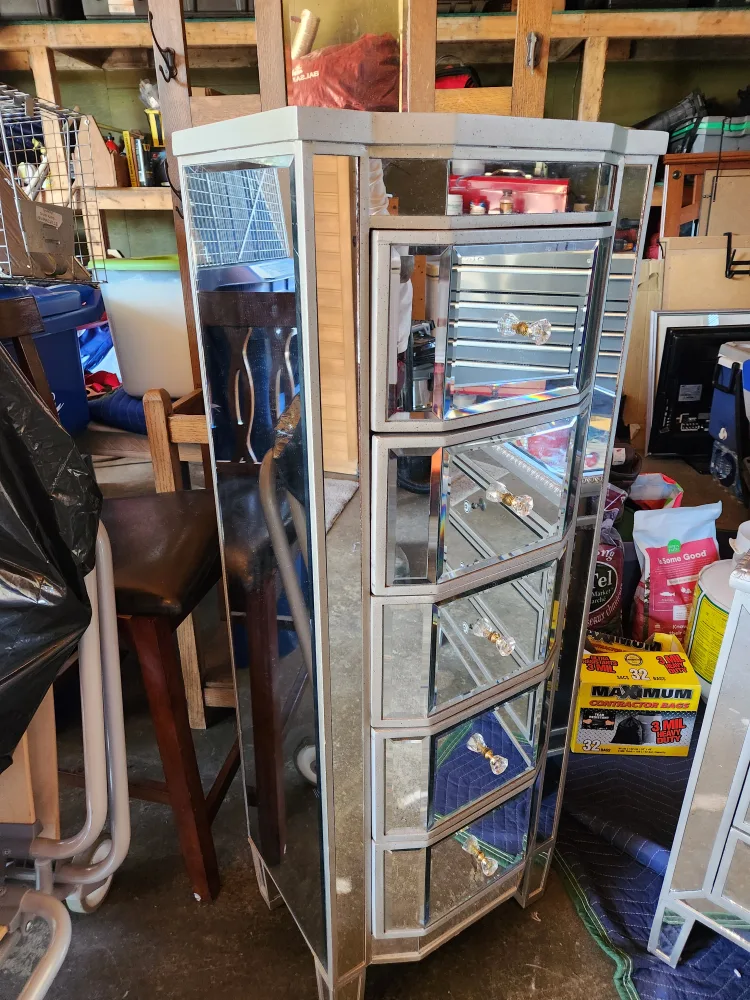 Mirrored Corner Cabinet - 56" Height thumbnail