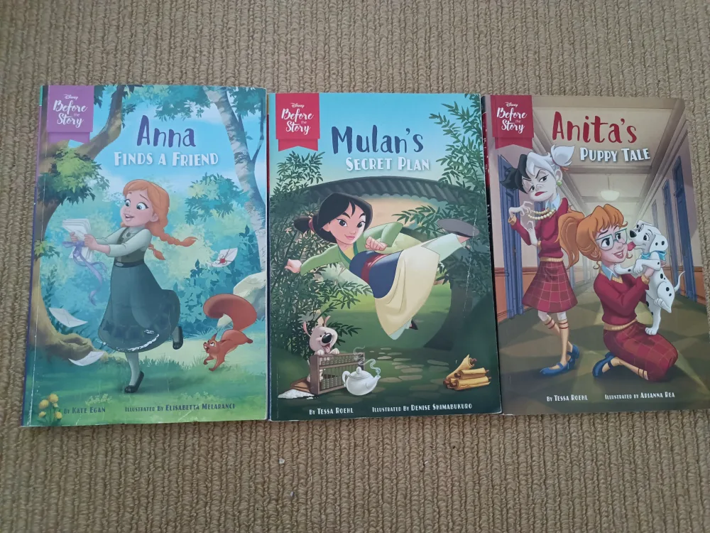 Disney Before Story Books - Anna, Mulan, Anita thumbnail