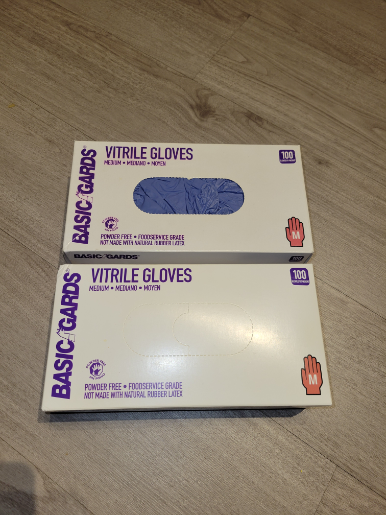 Basic Gards Vitrile Gloves - Medium, 2 Boxes