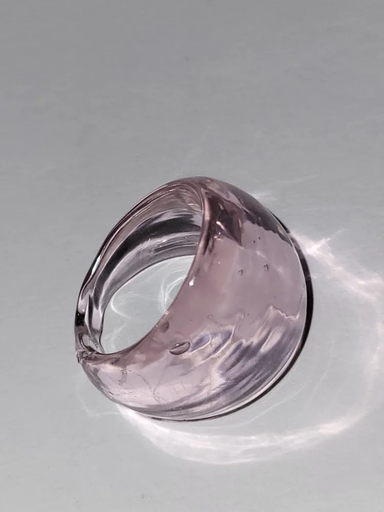 Clear Pink Dome Ring thumbnail