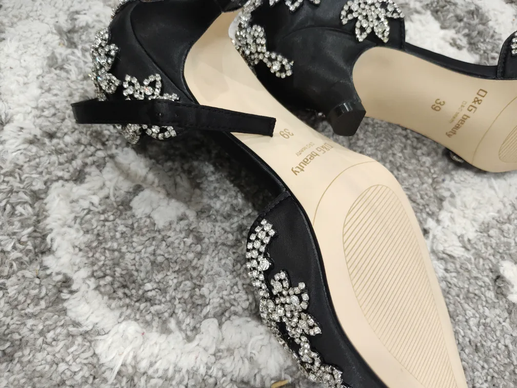 DB Beauty Black Rhinestone Heels image indicator(5)