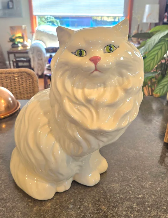 XL Vintage Ceramic Persian Cat thumbnail