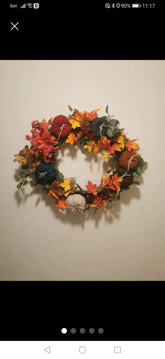 Fall Harvest Pumpkin Wreath thumbnail