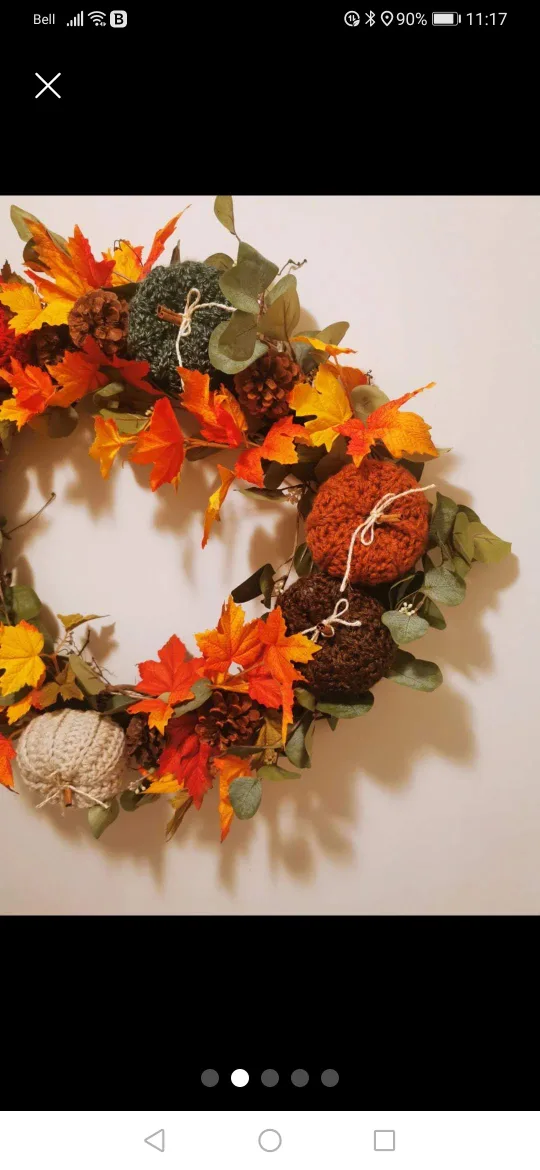Fall Harvest Pumpkin Wreath image indicator(3)