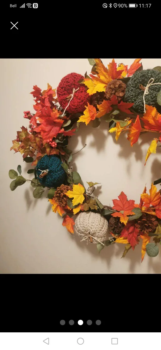 Fall Harvest Pumpkin Wreath image indicator(4)