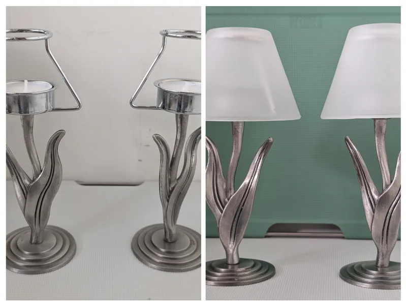 Pair of Tulip Tea Light Candle Holders thumbnail