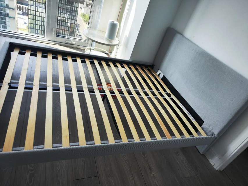 Grey Upholstered Queen  Bed Frame thumbnail