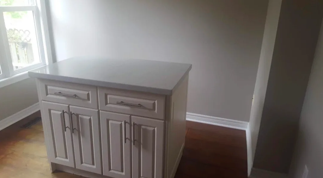 Real Quartz White Kitchen Island Cabinet thumbnail