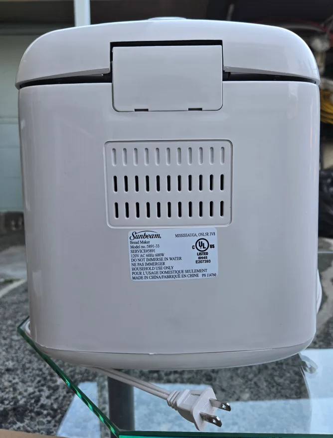 Sunbeam Breadmaker image indicator(3)