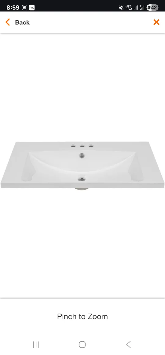 Flynama 30 in. Bathroom Sink - White thumbnail