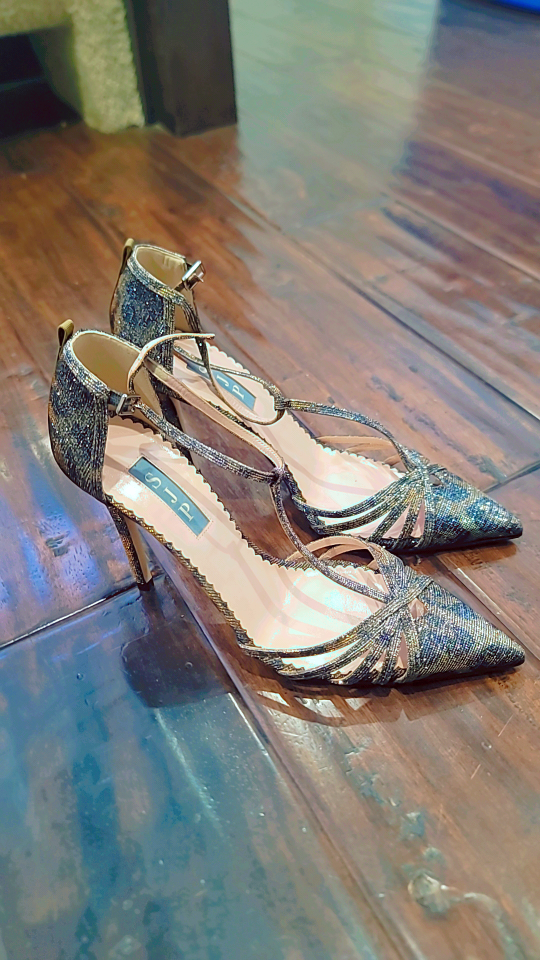 SJP Carrie Leopard Fabric Heels