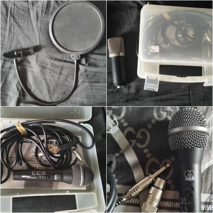 2 Studio Microphones & 1 Pop Filter/ Screen thumbnail