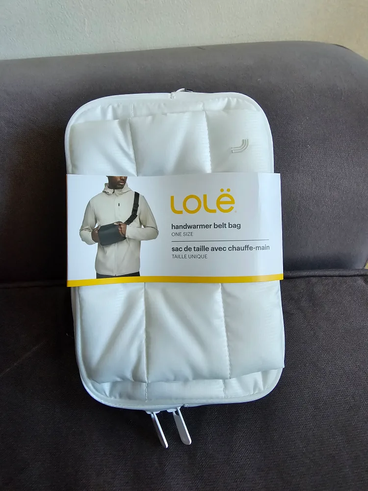 Lolë Unisex Handwarmer Belt Bag, White thumbnail