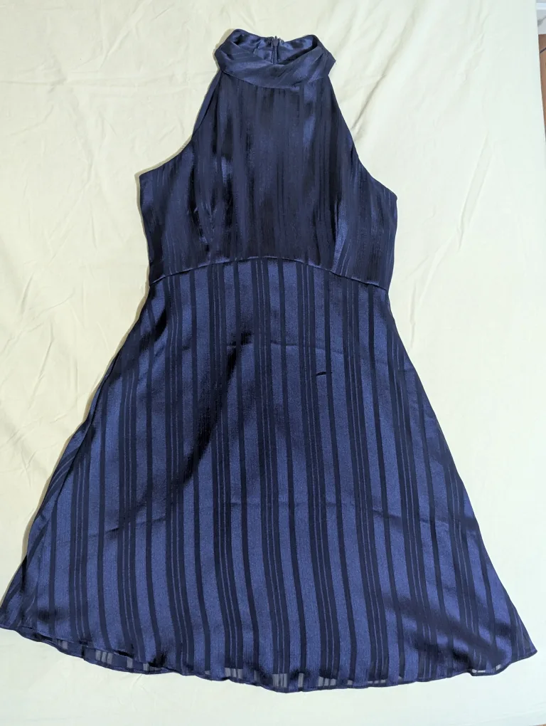 Banana Republic Navy Halter Dress - Size 4P thumbnail
